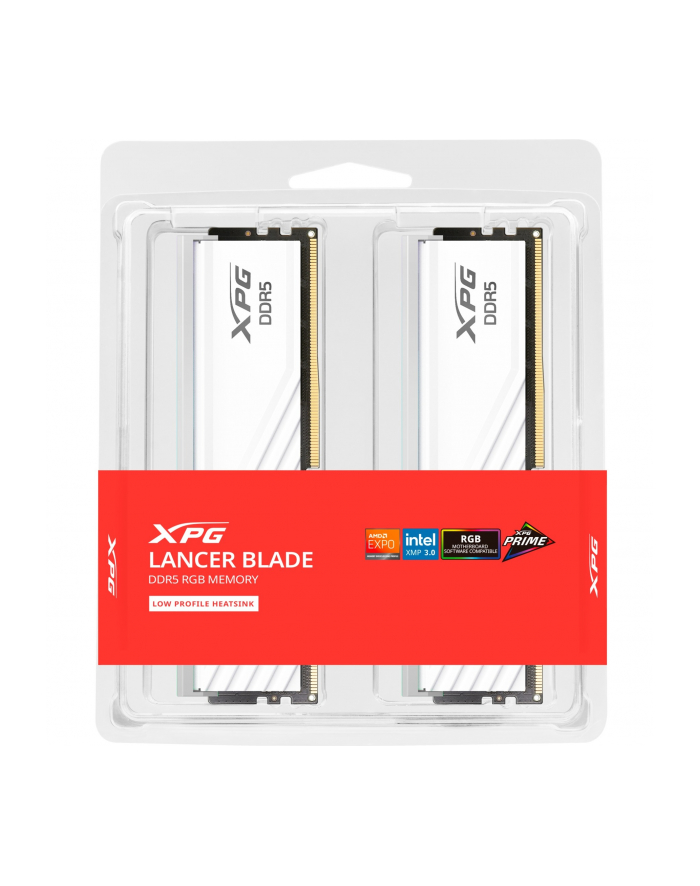 ADATA DDR5 - 32GB - 6000 - CL - 30 (2x 16 GB) dual kit, RAM (Kolor: BIAŁY, AX5U6000C3016G-DTLABRWH, XPG Lancer Blade RGB, INTEL XMP, AMD EXPO) główny