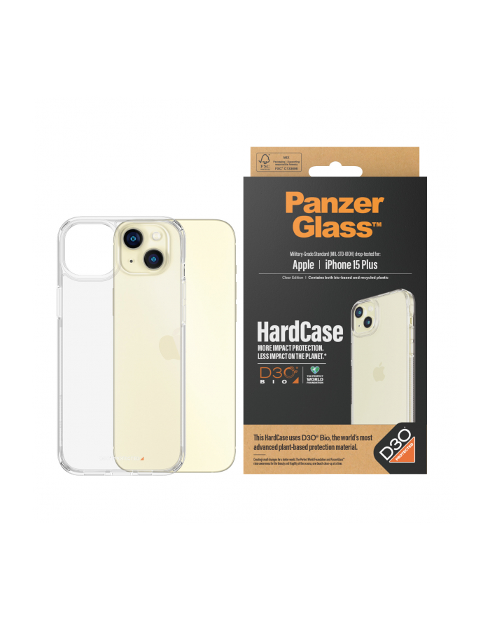 PanzerGlass HardCase D30 BIO, mobile phone case (transparent, iPhone 15 Plus) główny