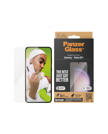 PanzerGlass screen pczerwonyector, pczerwonyective film (transparent, Samsung Galaxy S24 Plus, EasyAligner)