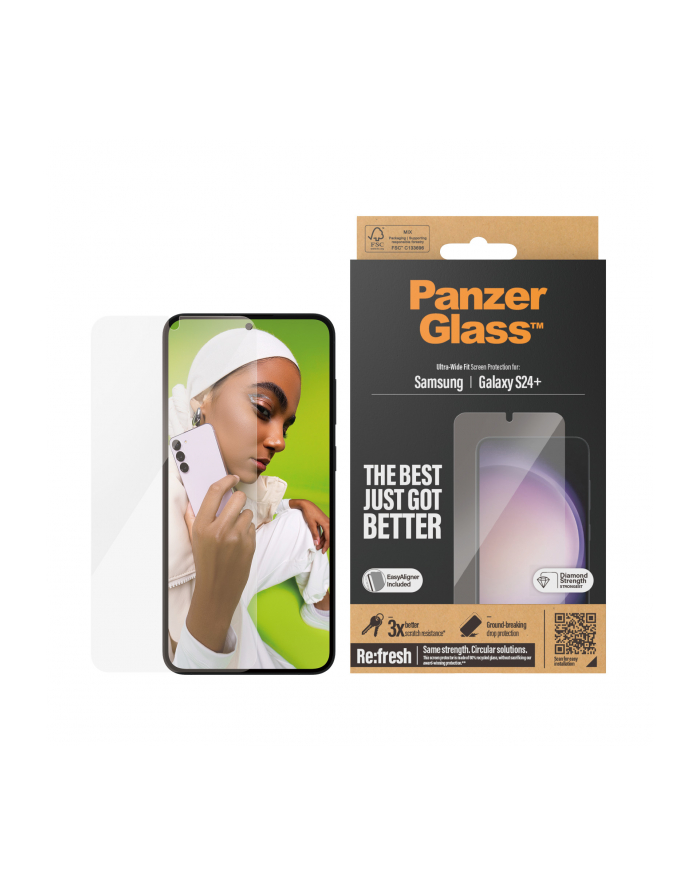 PanzerGlass screen pczerwonyector, pczerwonyective film (transparent, Samsung Galaxy S24 Plus, EasyAligner) główny