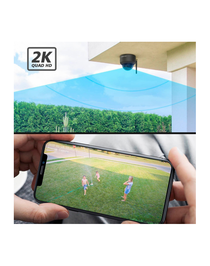 Foscam D4Z Żarówka Kamera Bezpieczeństwa Ip Wewnętrz I Na Wolnym Powietrzu 2304X1536 Px Sufit (D4ZB) główny