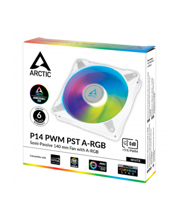 Arctic P14 Pwm Pst A-rgb wentylator 140mm Led Wh (ACFAN00276A)