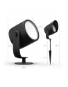 no name HUE LILY XL CZARNY REFLEKTOR OGRODOWY LED 15W 2000-6500K 1050LM RGB WCA IP65 METAL - nr 13
