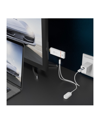 j5 create Nadajnik i odbiornik audio/video bezprzewodowy j5create ScreenCast 4K Wireless Display Adapter; kolor biały JVAW76-N
