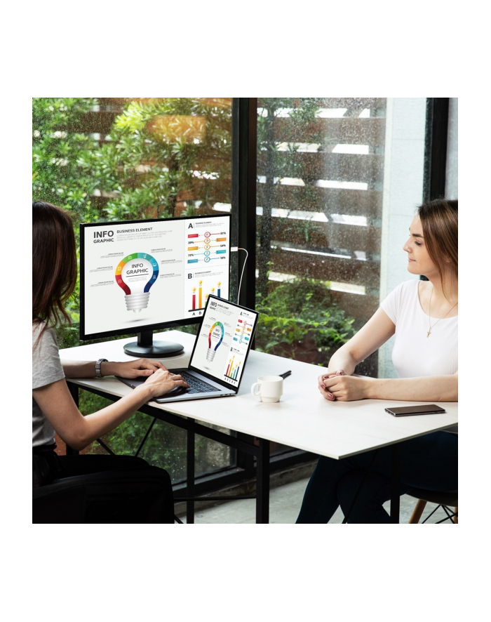 j5 create Nadajnik i odbiornik audio/video bezprzewodowy j5create ScreenCast HDMI™ Wireless Display; kolor biały JVAW56-N główny