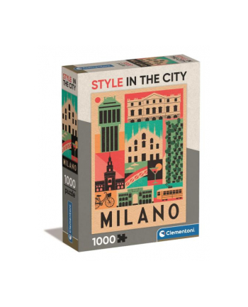 Clementoni Puzzle 1000el Compact Style in the city. Milano Milan 39842