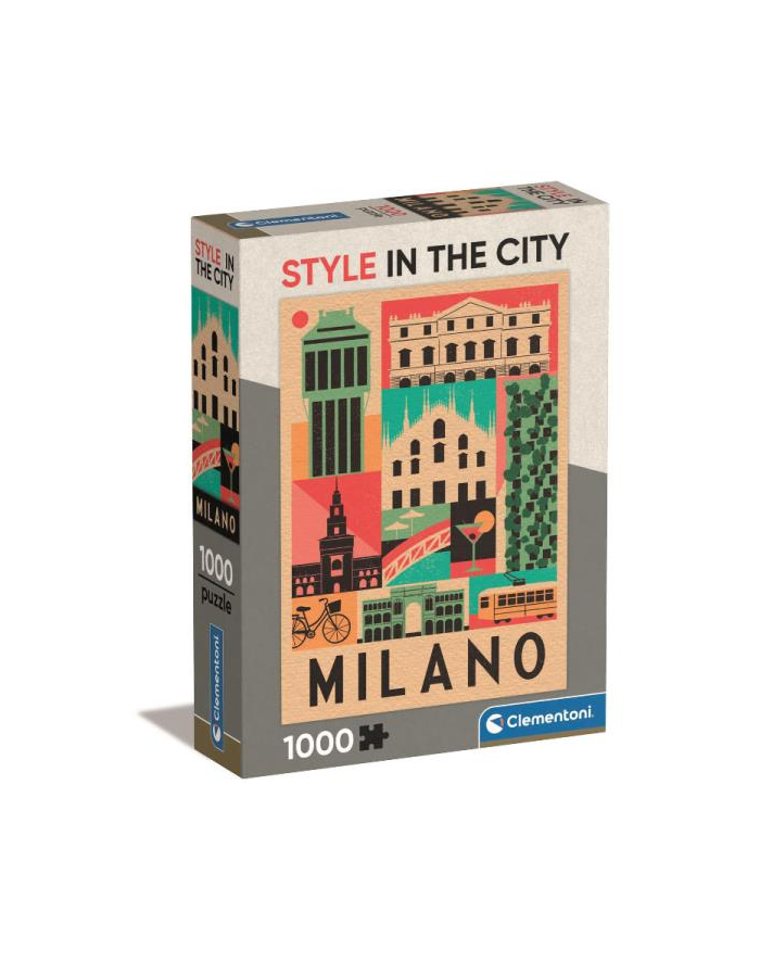 Clementoni Puzzle 1000el Compact Style in the city. Milano Milan 39842 główny