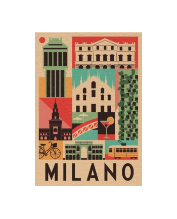 Clementoni Puzzle 1000el Compact Style in the city. Milano Milan 39842