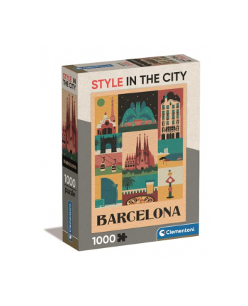 Clementoni Puzzle 1000el Compact Style in the city. Barcelona 39847