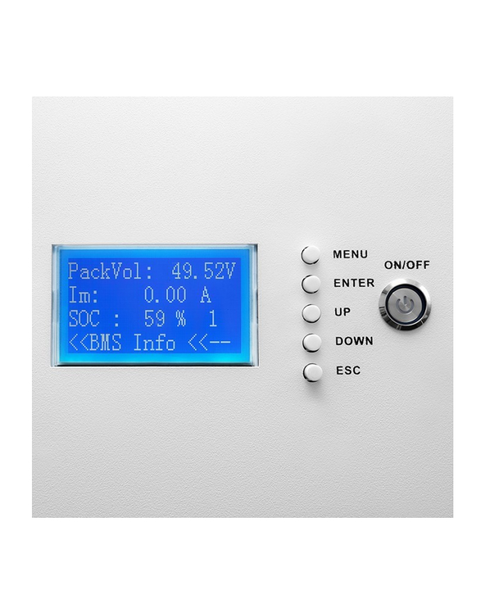 qoltec Magazyn energii LiFePO4 | 4.8kWh | 48V | 100Ah | BMS | LCD główny