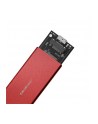 qoltec Obudowa | kieszeń na dysk M.2 SSD | SATA | NGFF | USB 3.0 | Superspeed 5Gb/s | 2TB | Czerwona - nr 7