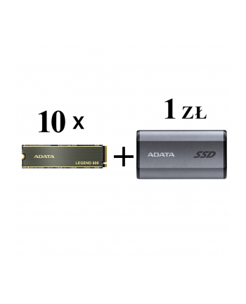 Kup 10 x ADATA DYSK SSD LEGEND 800 1TB M2 PCIE NVME a otrzymasz dysk zewnętrzny SSD ADATA Elite SE880 500GB Szary za 1 zł