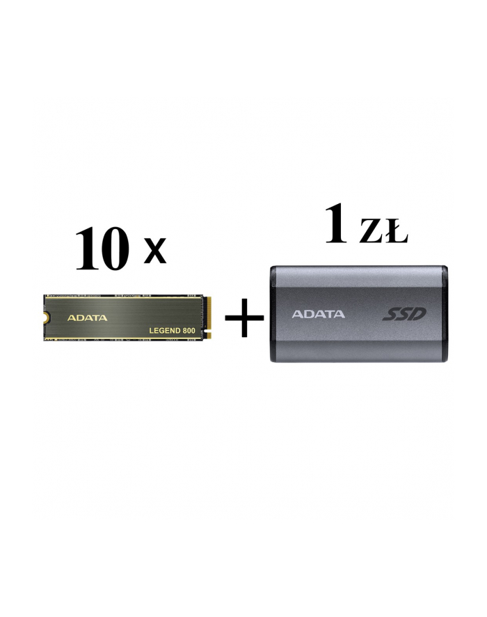 Kup 10 x ADATA DYSK SSD LEGEND 800 1TB M2 PCIE NVME a otrzymasz dysk zewnętrzny SSD ADATA Elite SE880 500GB Szary za 1 zł główny