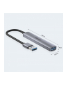 unitek Hub USB-A, 3x USB-A 2.0, 1x USB-A 5 Gbps Aluminiowy - nr 2