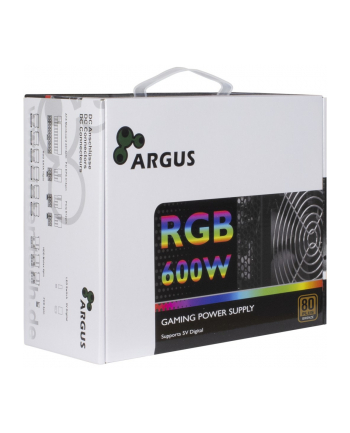 Inter-Tech Argus RGB-600W II moduł zasilaczy 20+4 pin ATX ATX Czarny