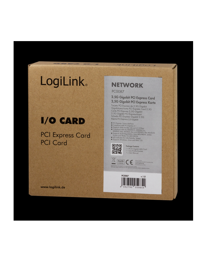 Logilink 2.5 Gigabit Pci Express Network Card (Pc0087) główny