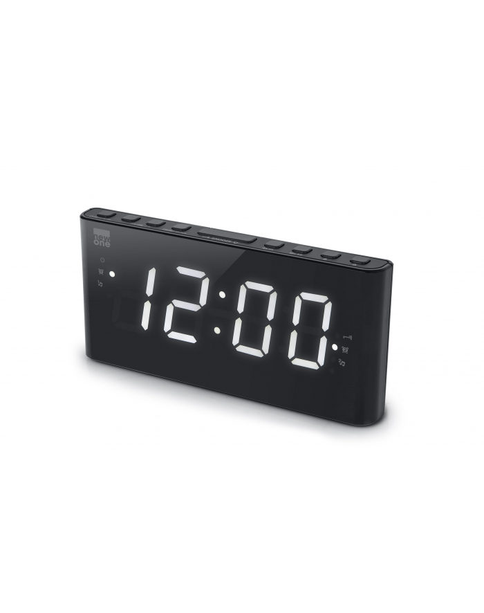 New-One Alarm function, CR136, Dual Alarm Clock Radio PLL, Czarny główny