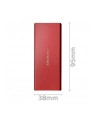 qoltec Obudowa | kieszeń na dysk M.2 SSD | SATA | NGFF | USB 3.0 | Superspeed 5Gb/s | 2TB | Czerwona - nr 5