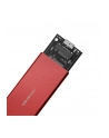 qoltec Obudowa | kieszeń na dysk M.2 SSD | SATA | NGFF | USB 3.0 | Superspeed 5Gb/s | 2TB | Czerwona - nr 6