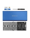 qoltec Obudowa | kieszeń na dysk M.2 SSD | SATA | NGFF | USB 3.0 | Superspeed 5Gb/s | 2TB | Niebieska - nr 7