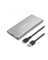 qoltec Obudowa | kieszeń na dysk M.2 SSD | SATA | NGFF | USB 3.0 | Superspeed 5Gb/s | 2TB | Srebrna - nr 1