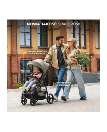 kinderkraft Wózek spacerowy TRIG 3 STONE BEIGE