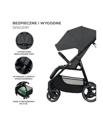 kinderkraft Wózek spacerowy TRIG 3 GRANITE GREY