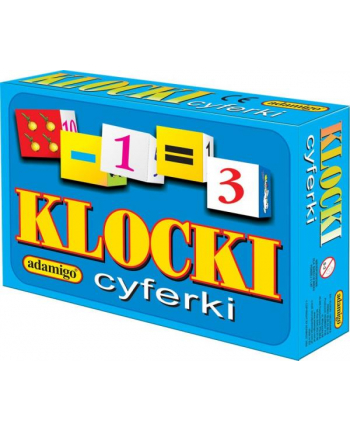 Klocki 12 elementów edukacyjne. Cyferki ADAMIGO