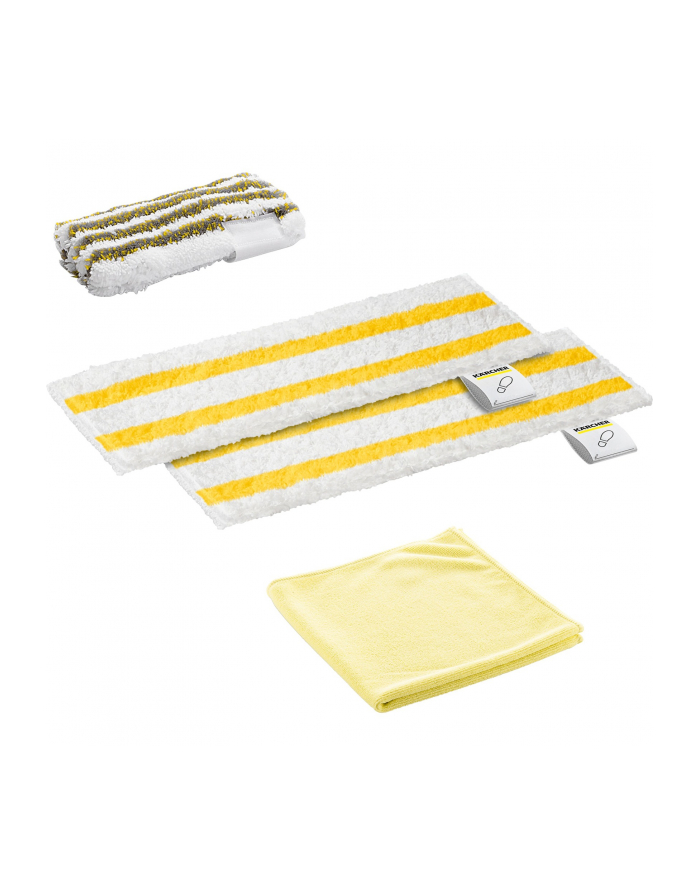 Kärcher Starter cloth set 2.863-346.0, mop cover (Kolor: BIAŁY/yellow, for EasyFix steam cleaner) główny