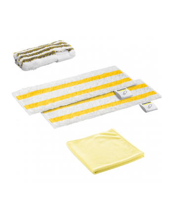 Kärcher Starter cloth set 2.863-346.0, mop cover (Kolor: BIAŁY/yellow, for EasyFix steam cleaner)
