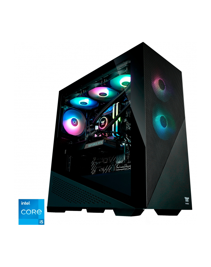 Thermaltake Hyperion V2 Black, gaming PC (Kolor: CZARNY/transparent, Windows 11 Home 64-bit) główny