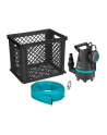 GARD-ENA dirty water submersible pump 10500 BASIC, flood set, submersible/pressure pump (Kolor: CZARNY/turquoise, 400 watts, including hose connection, storage box) - nr 1