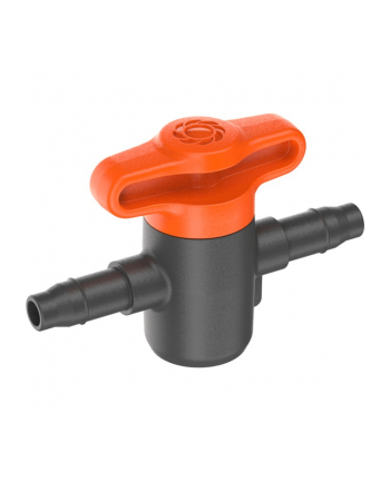 GARD-ENA drip system shut-off valve 4.6mm (3/16), regulating valve (grey/orange, 2 pieces)