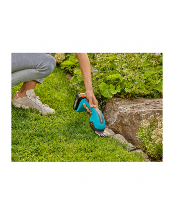 GARD-ENA cordless grass shears PowerCut 20/18V P4A solo, with shrub knife (turquoise/grey, without battery and charger, POWER FOR ALL ALLIANCE)