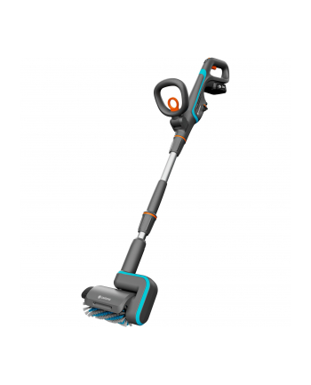 GARD-ENA cordless multi-cleaner AquaBrush Patio 18V P4A, hard floor cleaner (grey/turquoise, Li-Ion battery 2.5Ah P4A, POWER FOR ALL ALLIANCE)