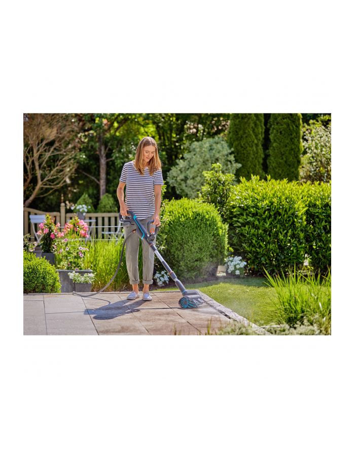 GARD-ENA cordless multi-cleaner AquaBrush Patio 18V P4A, hard floor cleaner (grey/turquoise, Li-Ion battery 2.5Ah P4A, POWER FOR ALL ALLIANCE) główny