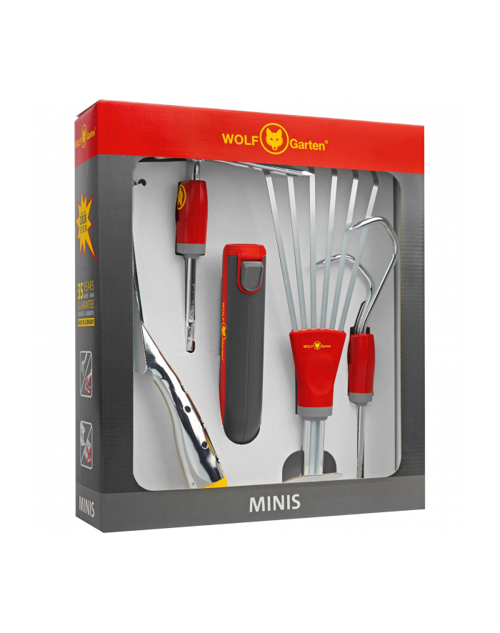 WOLF-Garten multi-star mini set P 262, 5-piece garden set (red/grey) główny