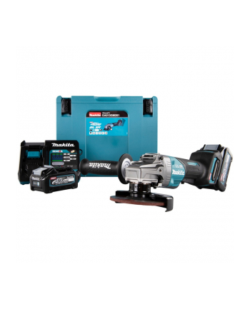 Makita cordless angle grinder GA013GM201 XGT, 40Volt (blue/Kolor: CZARNY, 2x Li-Ion XGT battery 4.0Ah, MAKPAC size 4)