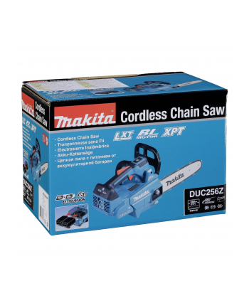 Makita Top Handle cordless chainsaw DUC256Z, 36Volt (2x18V), electric chainsaw (blue/Kolor: CZARNY, without battery and charger)