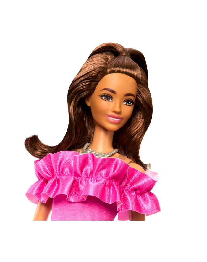 Mattel Barbie Fashionistas doll with pink ruffled dress główny