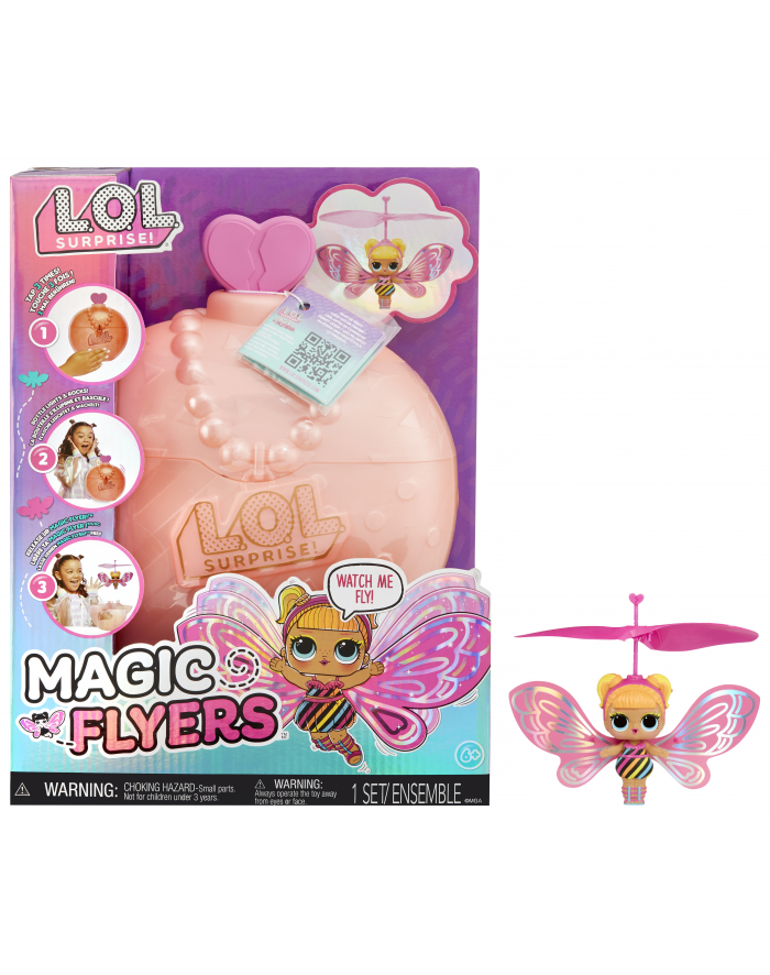MGA Entertainment LOL Surprise Magic Flyers - Flutter Star (Pink Wings), doll główny