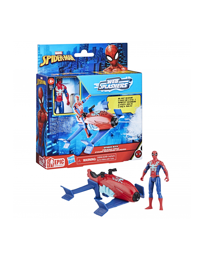 Hasbro Marvel Epic Hero Series Spider-Man Jet Splasher Toy Figure (Red/Blue) główny