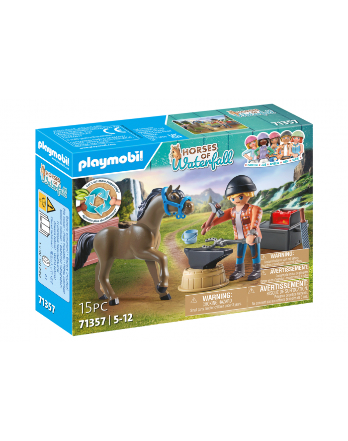PLAYMOBIL 71357 Horses of Waterfall Farrier Ben ' Achilles, construction toy główny