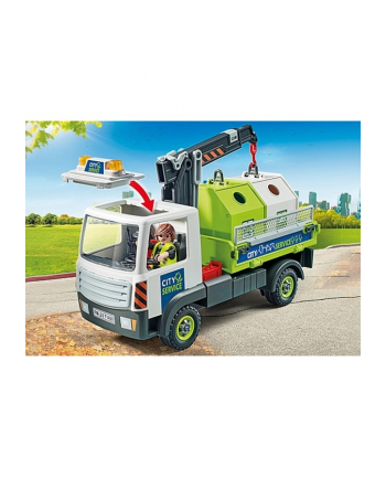 PLAYMOBIL 71431 City Action waste glass truck with container, construction toy