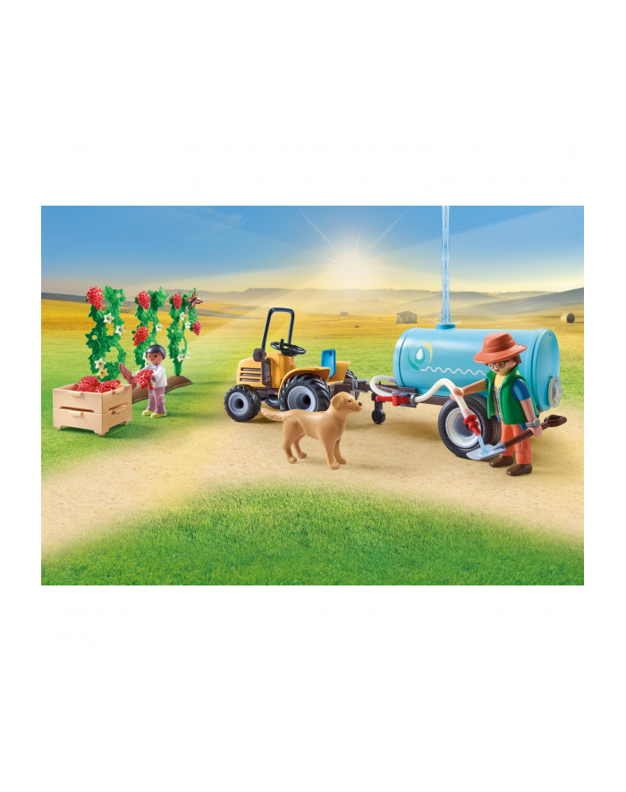 PLAYMOBIL 71442 Country tractor with trailer and water tank, construction toy główny