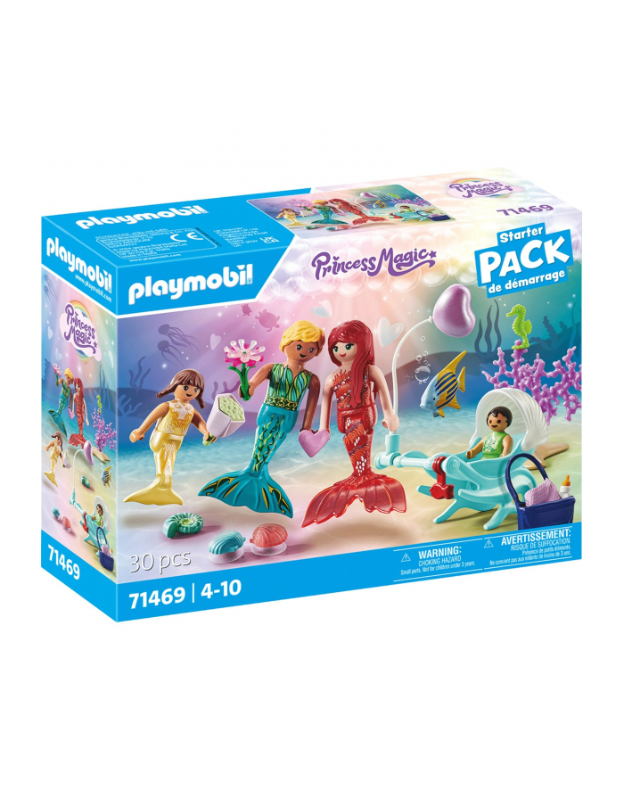 PLAYMOBIL 71469 Princess Magic Starter Pack Loving mermaid family, construction toy główny