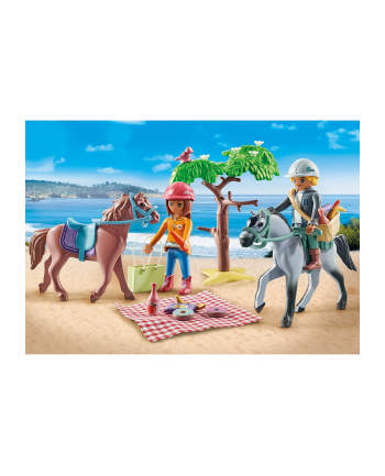 PLAYMOBIL 71470 Horses of Waterfall Starter Pack Riding trip to the beach with Amelia and Ben, construction toy