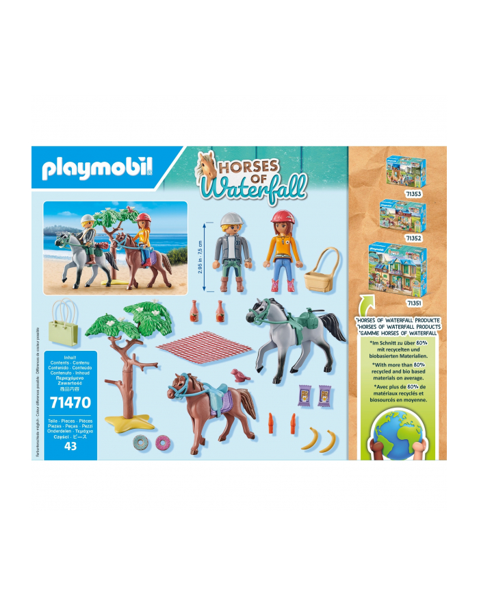 PLAYMOBIL 71470 Horses of Waterfall Starter Pack Riding trip to the beach with Amelia and Ben, construction toy główny