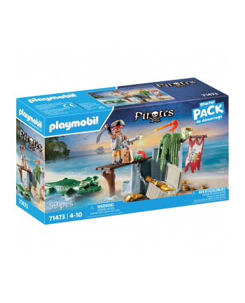 PLAYMOBIL 71473 Pirates Starter Pack Pirate with Alligator, construction toy