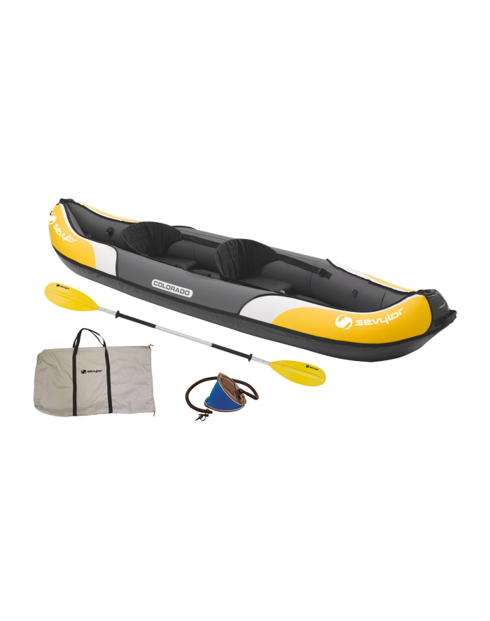Sevylor Colorado kayak kit, inflatable boat (Kolor: CZARNY/yellow, 331 x 88cm, set with paddle) główny